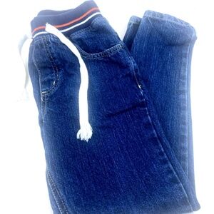 Boys Jeans Pants Size 8 Leo & Lily Elastic Waist Drawstring NYC 1997 Children